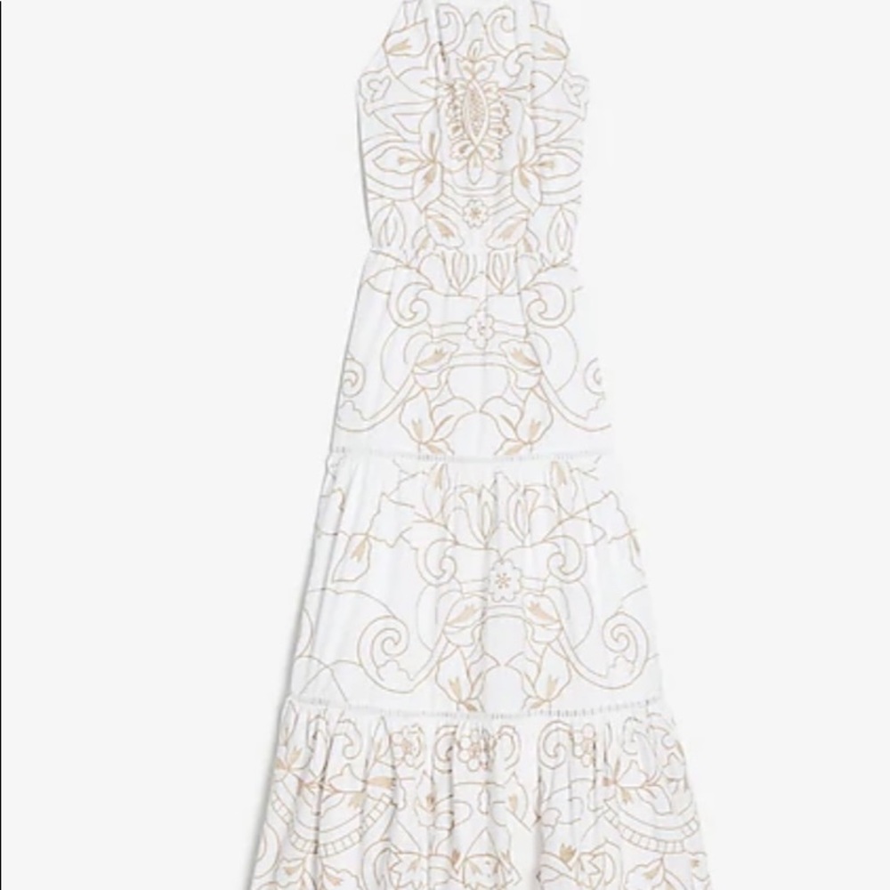 Embroidered midi dress